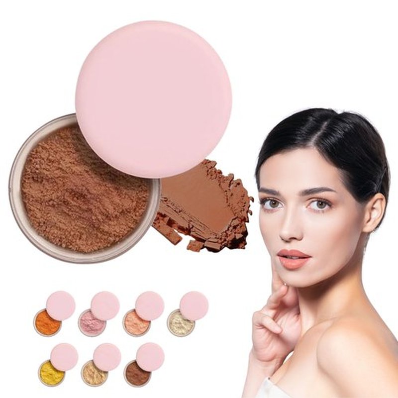 Pewosrid Luminance Milano Powder, Luminance Powder, Beauty Blurring Powder, Luminance Milano Pink Powder, Beauty Pink Setting Powder for All Skin Tones (07#, Pack of 1)