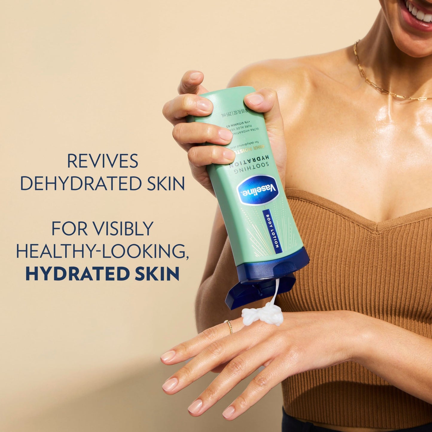 Vaseline Intensive Care Hand and Body Lotion For Dehydrated Skin Soothing Hydration Dry Skin Lotion with Aloe Vera Extract & Ultra-Hydrating Lipids 10 oz