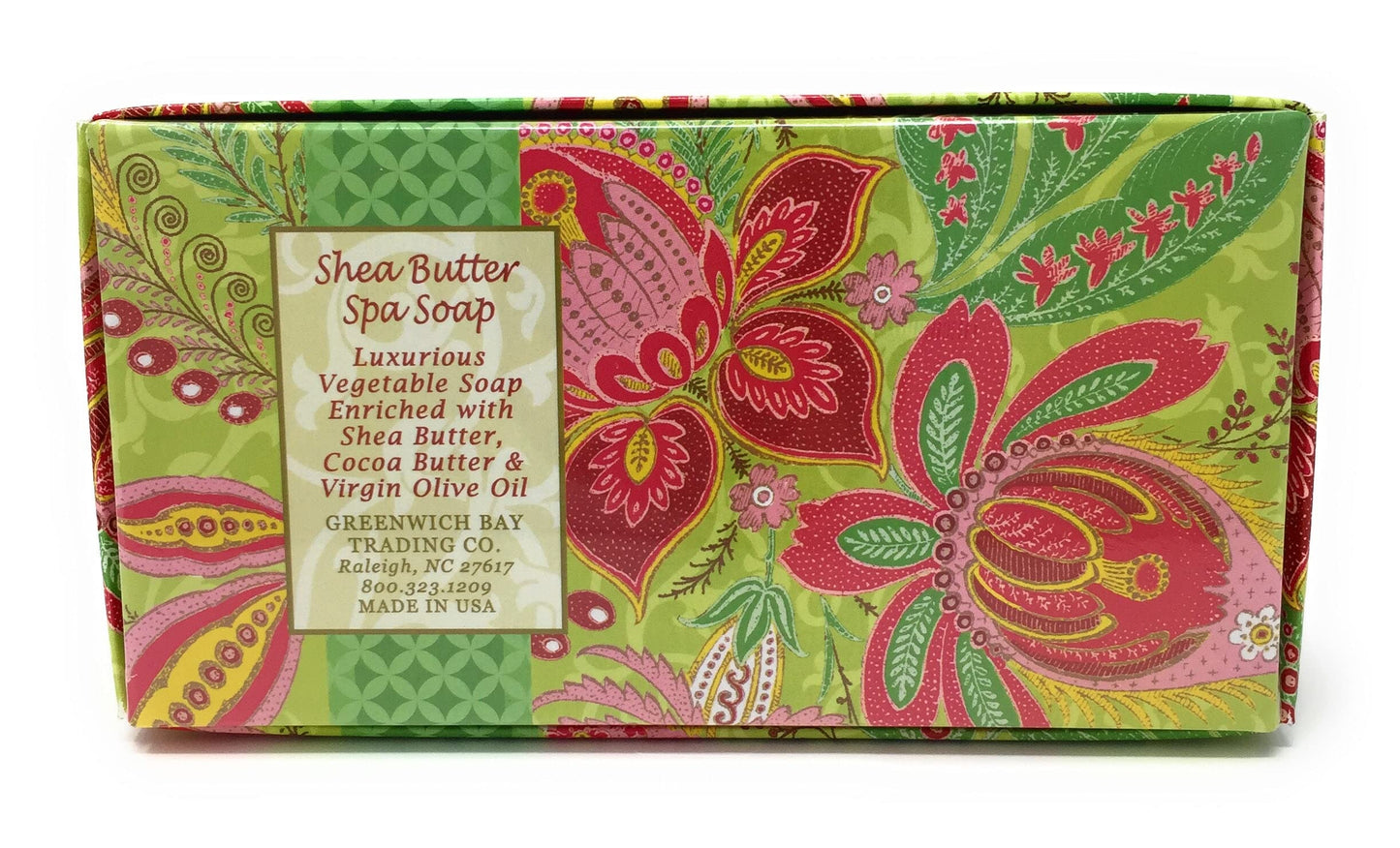 Greenwich Bay Trading Co. Shea Butter Spa Soap, 12.9 Ounce, Passion Flower and Olive Oil, 3 Pack