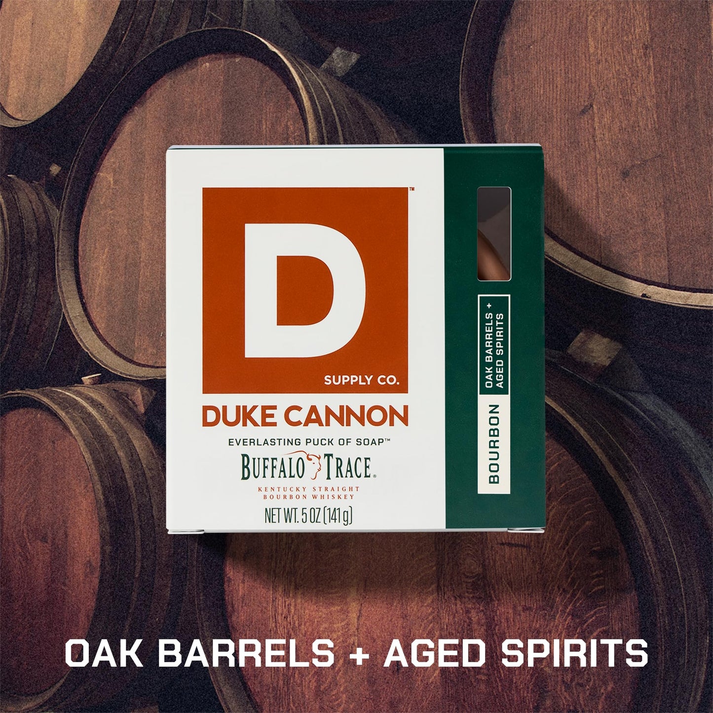 Duke Cannon Supply Co. Bar Soap Puck - Men's Rounded Bar Soap with Masculine Scents - Disc-Shaped Mens Soap - Hydrating & Deep Cleaning - All Skin Types - Bourbon, 6 Pack - 5 oz