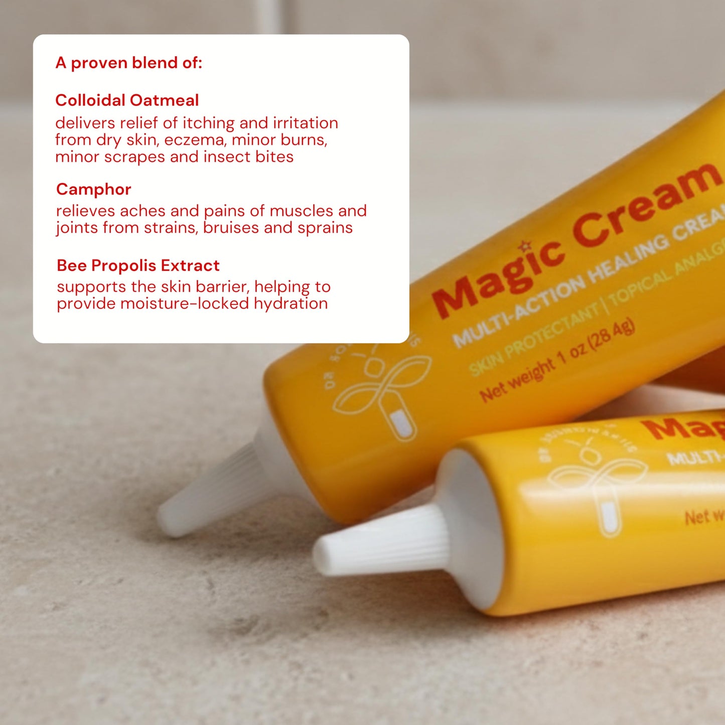 Dr. Sosnowski’s Magic Cream | Kids Eczema Cream & Anti Itch Relief | Multi-Action Topical for Rashes, Insect Bites & More | Propolis, Colloidal Oatmeal & Camphor | No Steroids or Antibiotics | 1oz