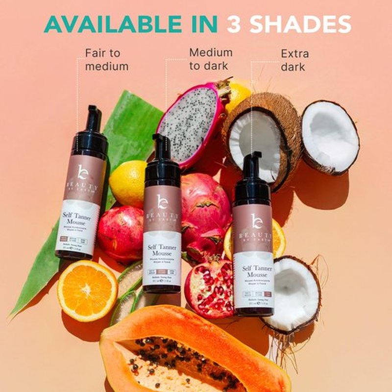 Self Tanner Mousse - USA Made with Natural & Organic Ingredients, Self Tanning Mousse for Dark Fake Tan, Sunless Tanner, Clear & Non Toxic Tanning Foam for Streak Free Finish, No Nasty Smell
