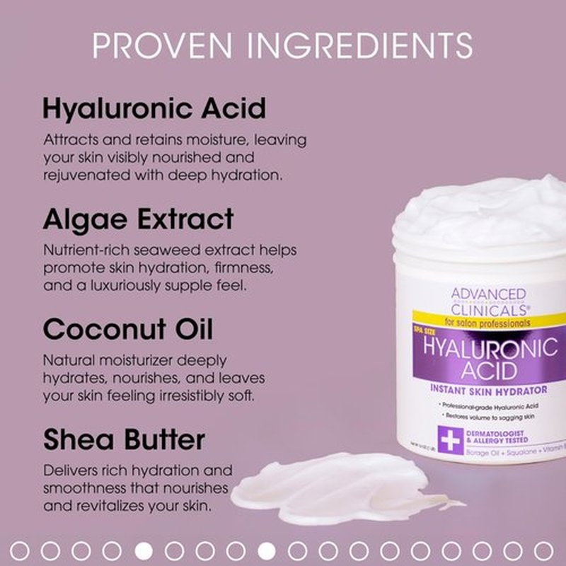 Advanced Clinicals Hyaluronic Acid Body Lotion + Brightening Vitamin C Cream 2pc Set | Face Moisturizer & Body Cream | Brightening Cream For Body, Uneven Skin Tone, Stretch Marks & Crepey Skin, 2pc