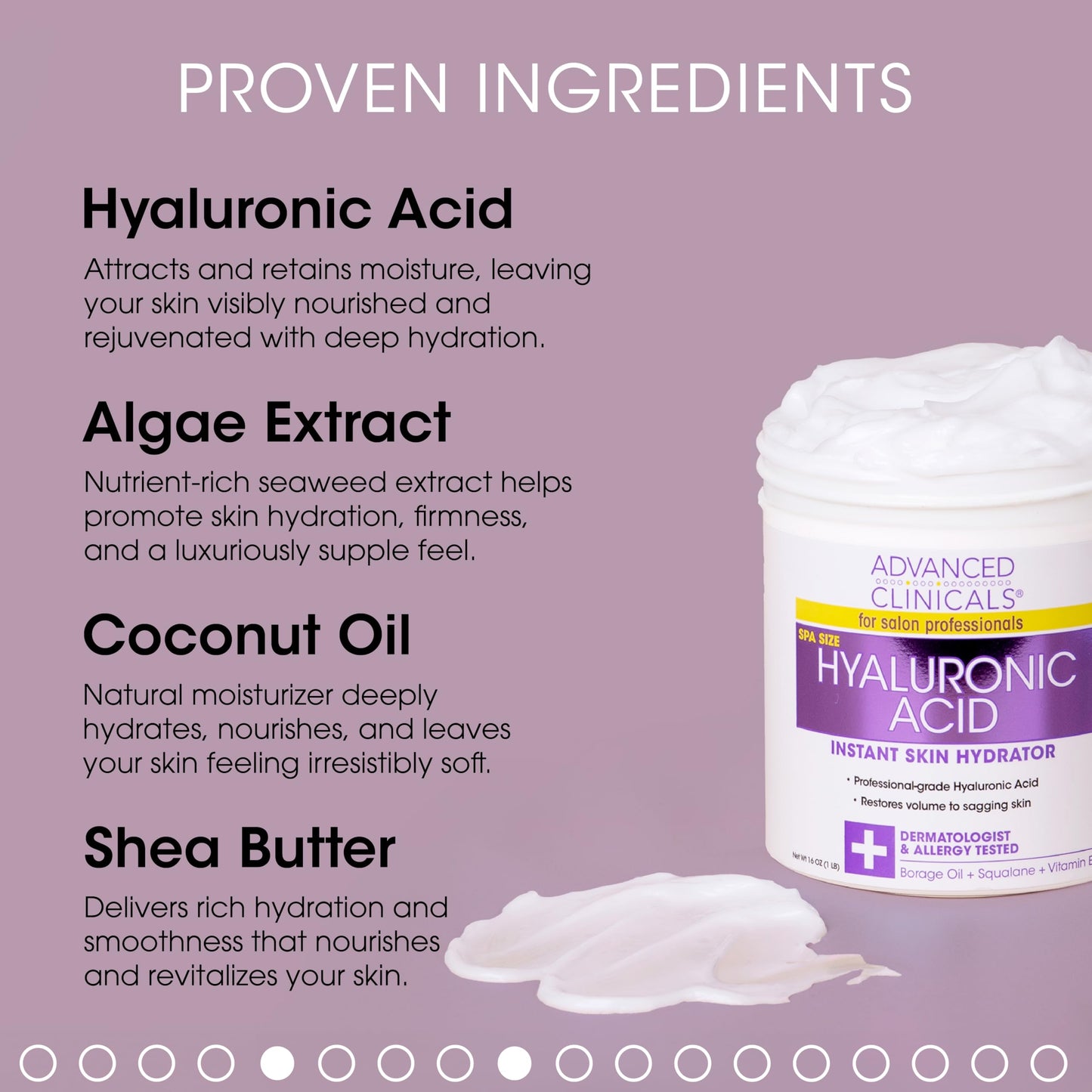Advanced Clinicals Hyaluronic Acid Instant Hydrating Body Cream + Hyaluronic Acid Hydrating Face Cream Set