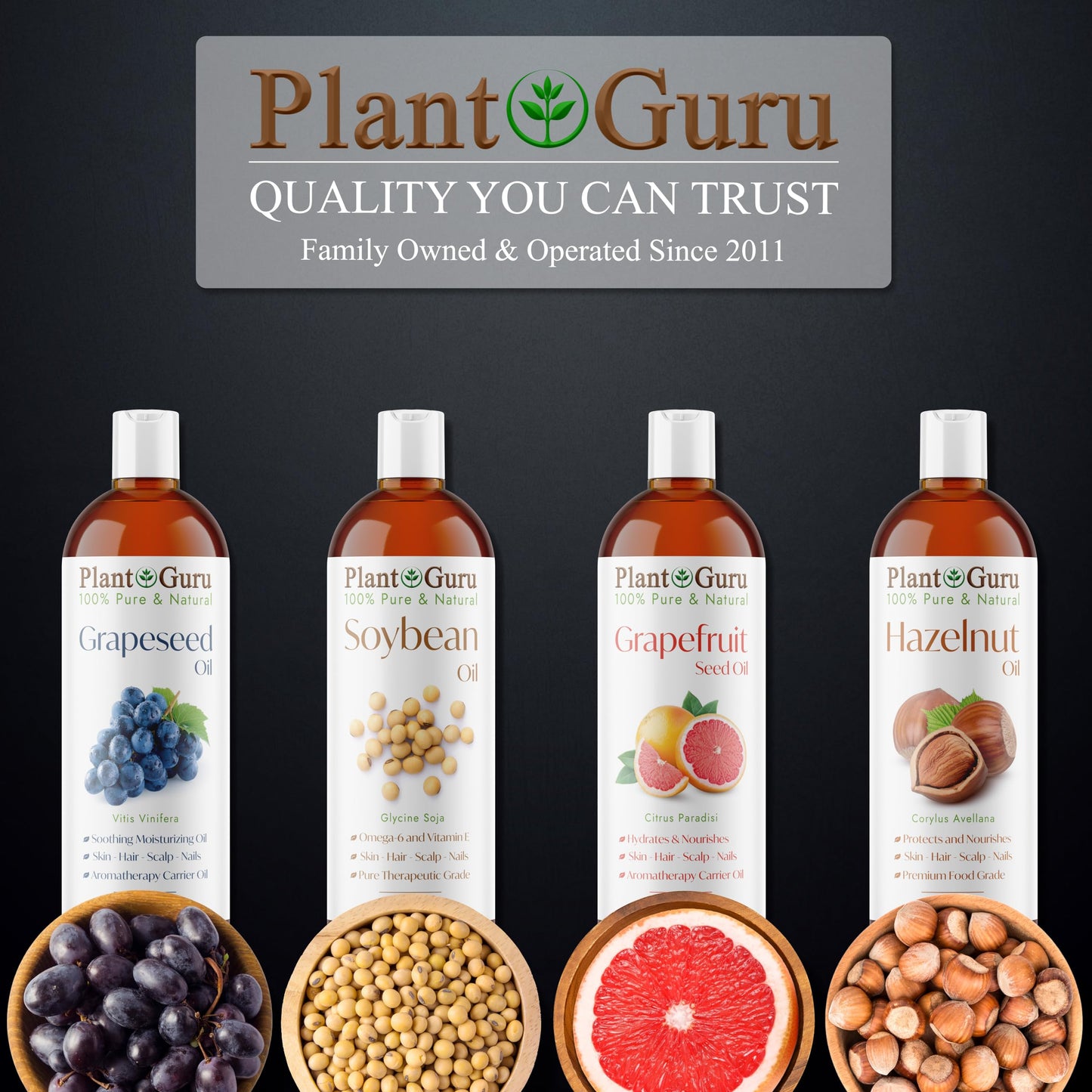 Plant Guru Grapefruit Seed Oil 32 fl. oz. Cold Pressed 100% Pure & Natural Carrier – Skin, Face, Body & Hair Growth Moisturizer. Great for DIY Creams, Lotions, and Lip Balms