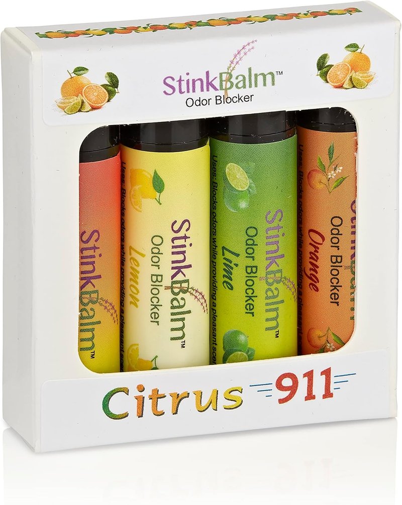 Citrus Odor Blocker StinkBalm - 4 Pack Gift Set for Freshness and Comfort