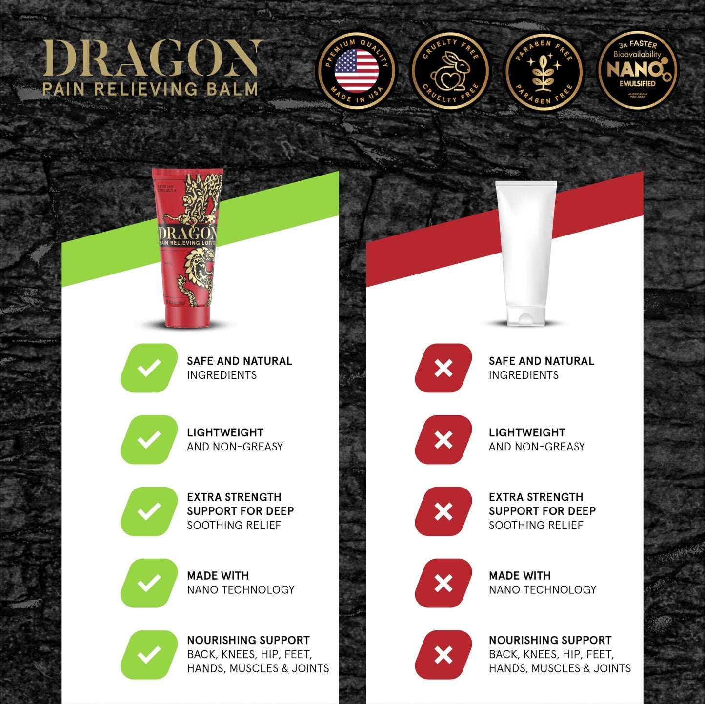 Americanna Wellness Dragon Lotion 3.4oz Regular Red