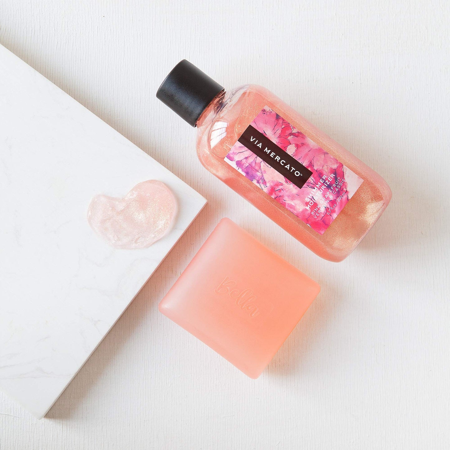 Via Mercato Bella Collection, Hydrates & Invigorates, Glycerin Soap, 100 Gram, No. 4 - Pink Grapefruit, Vervain & Cassis