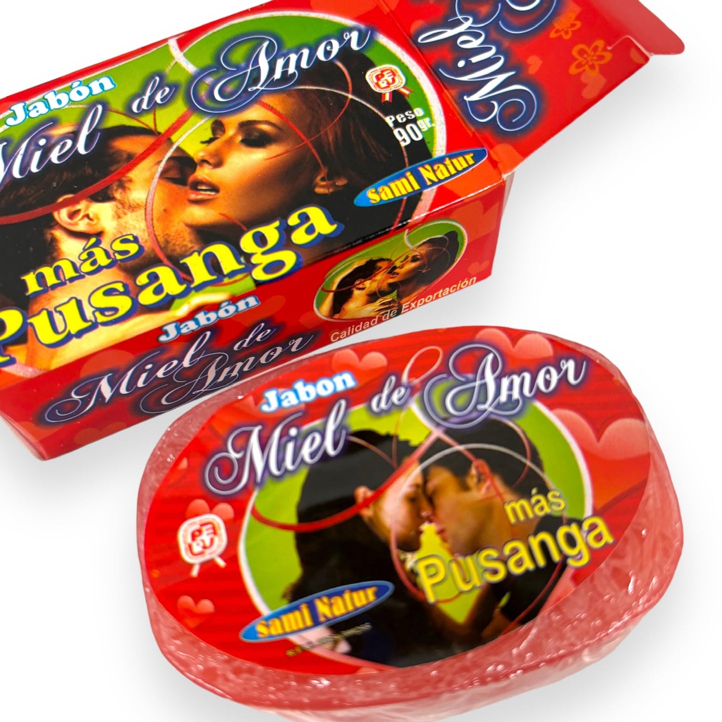 Pusanga and Miel de Amor Bar soap to Attract love, soap with herbs for love and romance, Jabón para atraer el amor