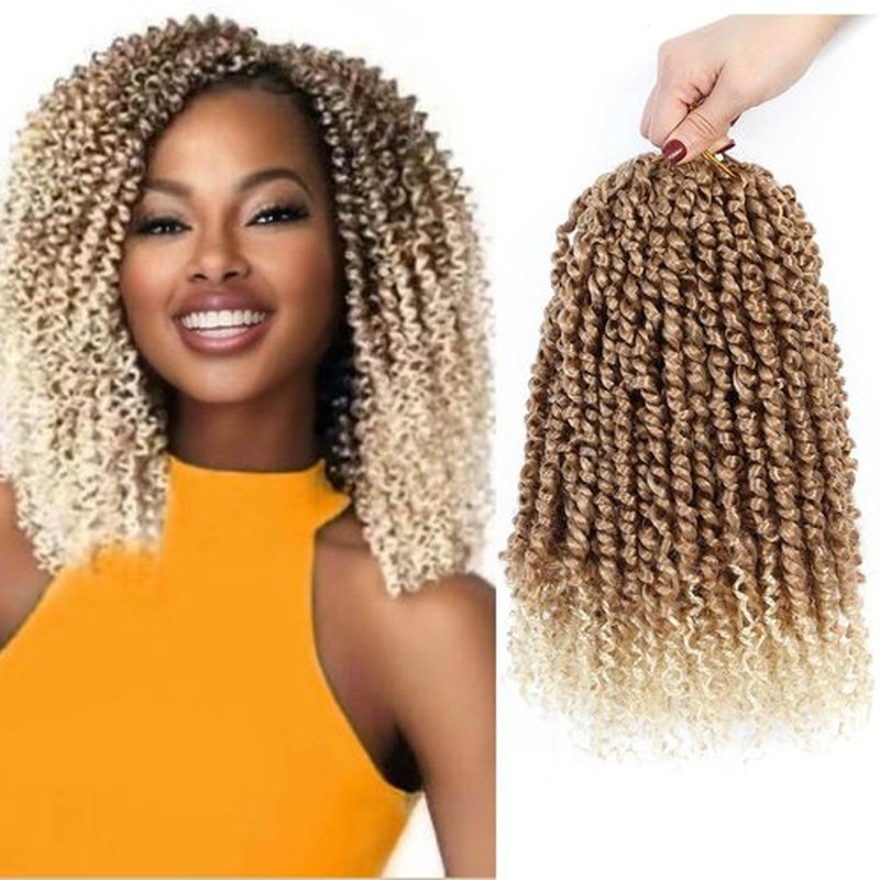 9 Packs Passion Twist Crochet Hair 12 Inch Pre-twisted Passion Twist Hair Pre Looped Crochet Braids Hair for Women Girls(12Inch,27/613)