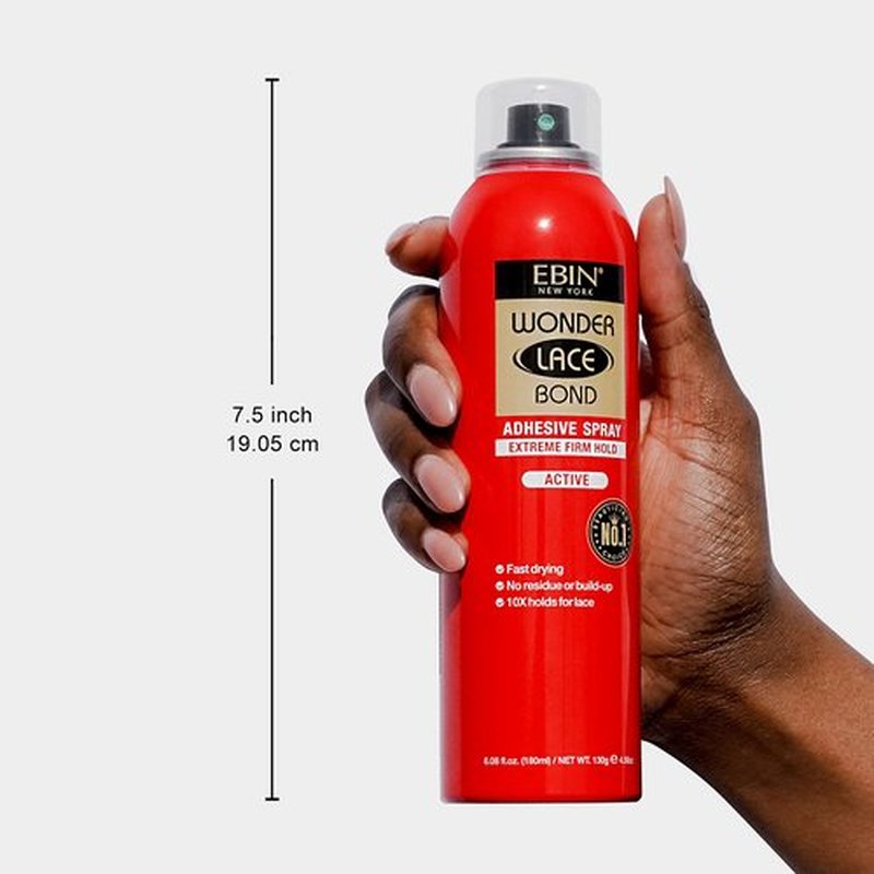 EBIN NEW YORK Wonder Lace Bond Adhesive Spray Supreme 3pack - Extreme Firm Hold 6.08oz/ 180ml | Active Use, Fast Drying, No Residue, No Build-up, Powerful Hold, All-Day Hold, Daily Wig Application