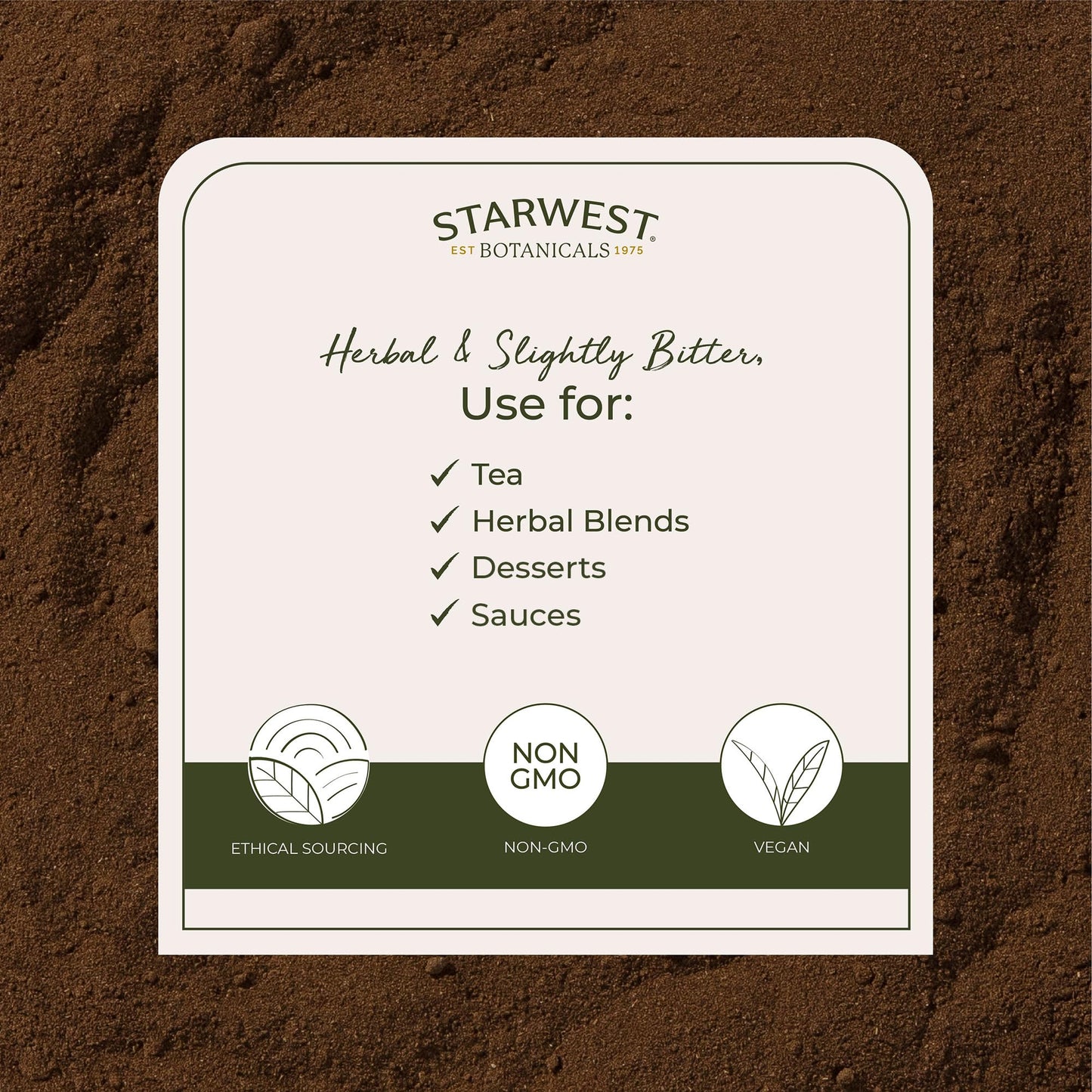 Starwest Botanicals Rhubarb Root Powder Organic - Dried Herb for Tea, Baking, & Herbal Blends, Pure Rheum Palmatum, Certified Kosher, Non-GMO - 4 oz Pouch