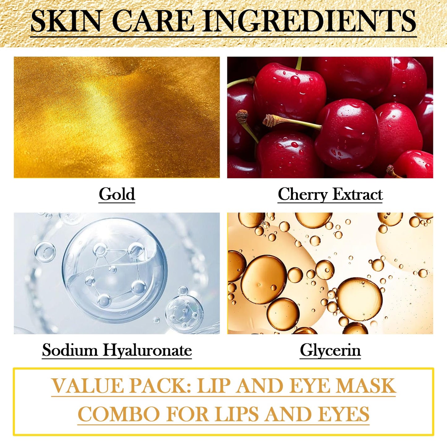 30PCS Lip Mask & Under Eye Patches Skincare Set,Moisturizing Gold Under Eye Masks,Pink Lip Masks Skin Care Set for Lip & Eye Skin