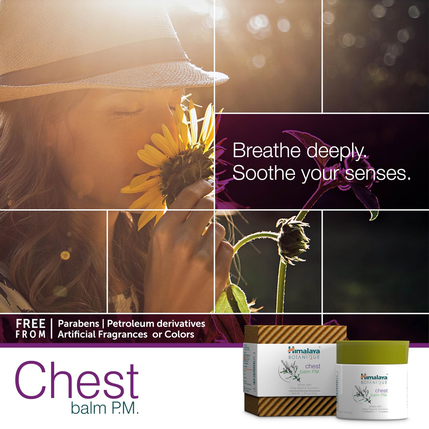 Himalaya Botanique Chest Balm P.M., Soothing, Calming and Comforting Care for Restful Nights, 1.76 oz