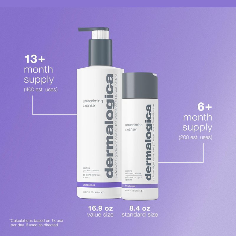 Dermalogica Ultracalming Cleanser | Gentle Face Wash for Sensitive Skin - Calms Redness, PH Balanced, Gel-Cream Formula