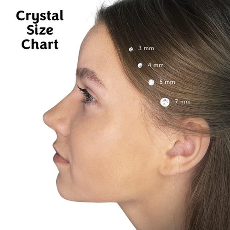 blinger Crystal Refill Pack | 5 Discs - 75 Precision-Cut Glass Crystals | Styling Tool not included | Light Sapphire 5 mm