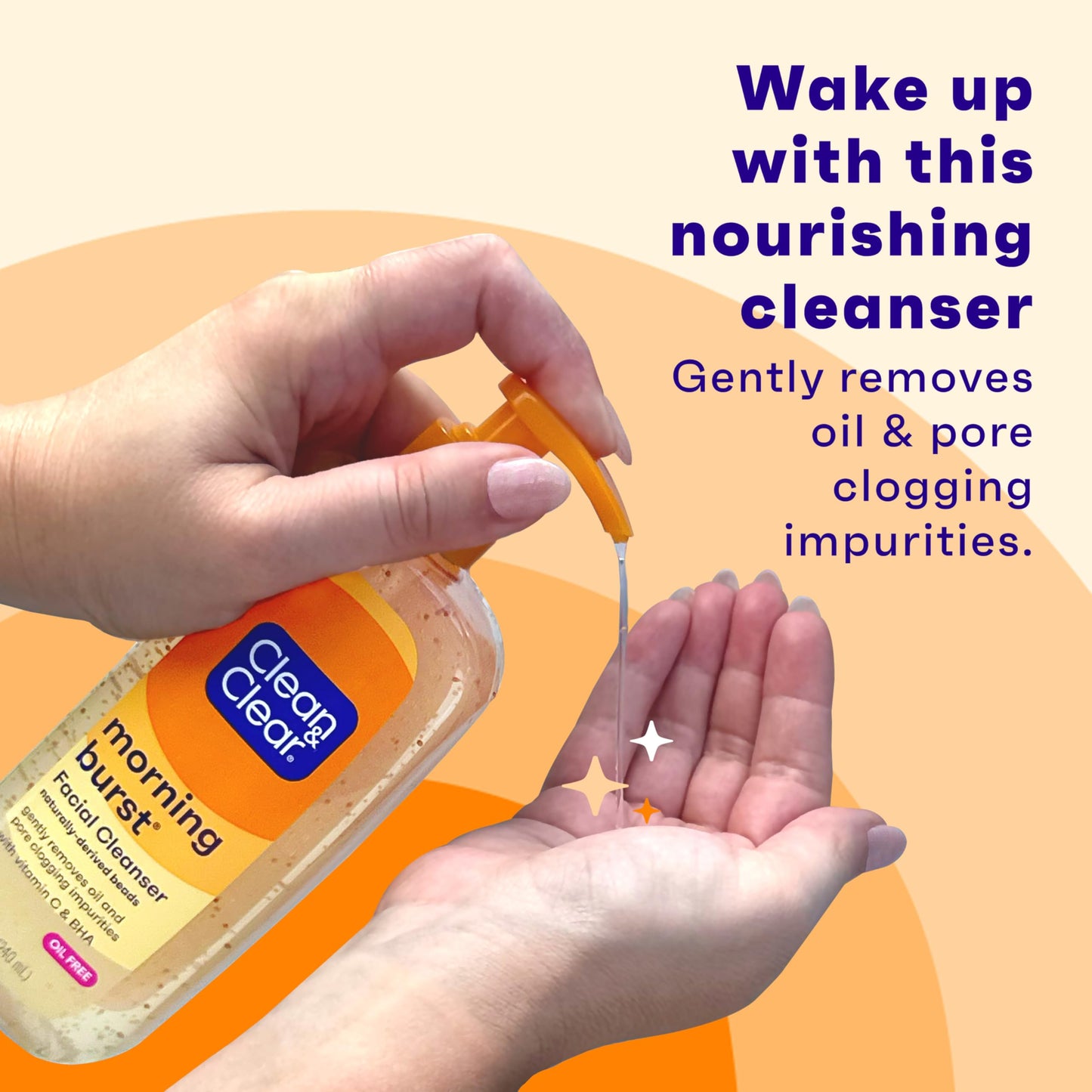 Clean & Clear Morning Burst Oil-Free Facial Cleanser with Brightening Vitamin C, Ginseng, and Gentle Daily Brightening Face Wash for All Skin Types, Hypoallergenic, 8 oz (Pack of 3)