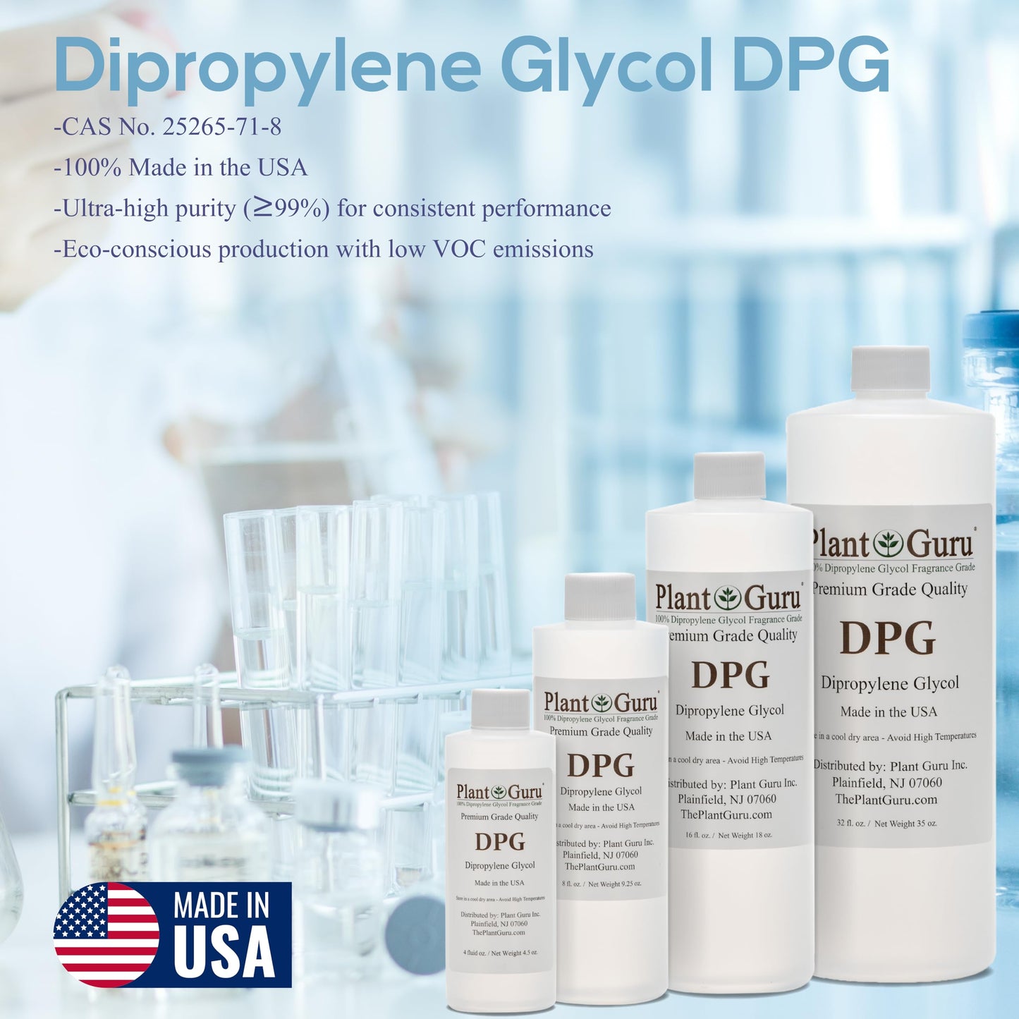 Dipropylene Glycol DPG 4 fl. oz. - Fragrance Grade Carrier Oil - Great for Incense Making and Diluting Perfume Oils.
