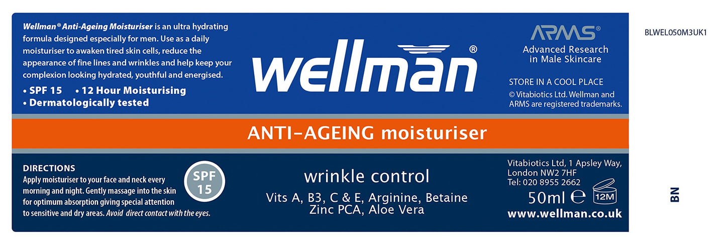 Wellman by Vitabiotics Anti-Ageing Moisturiser 50ml