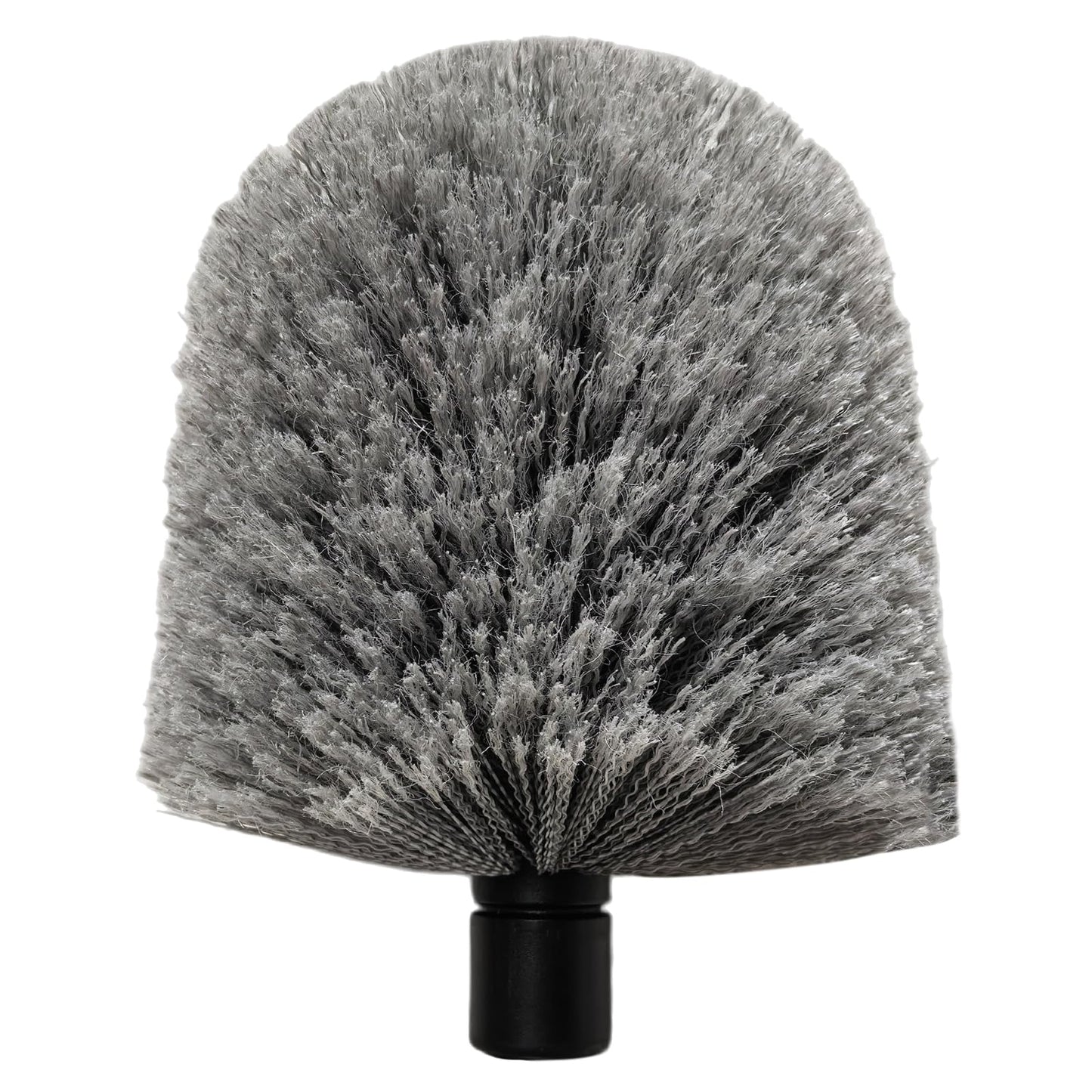 Grey Big Twist-On Cobweb Duster Head Brush, Fits Standard 3/4 inch Threaded Poles, Attachment Spider Web Duster Brush Great for Ceilings, Moldings, Floor Vents, and Corners