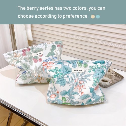 STARDW Aesthetic Floral Makeup Bag Cosmetic Bags for Women, Cute Small Makeup Bag for Purse,Travel Toiletry Bag Skincare Bag,Makeup Bag Organizer Zipper Makeup Pouch