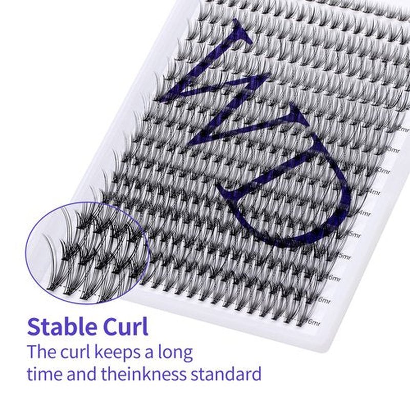 Individual Lashes Eyelash Clusters 300PCS Lash Clusters Extensions Large Quantity Clusters Comfortable Lashes Thin Band Eyelashes Extension Soft Clusters Eyelashes(300PCS-20D-0.07C,8-16mm Mixed Tray)