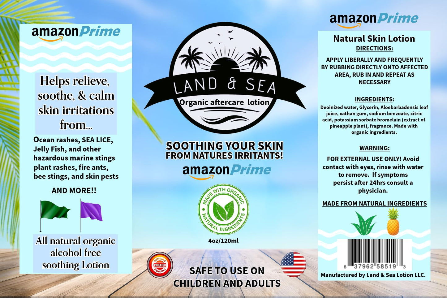 Land and Sea Organic, Aftercare Lotion