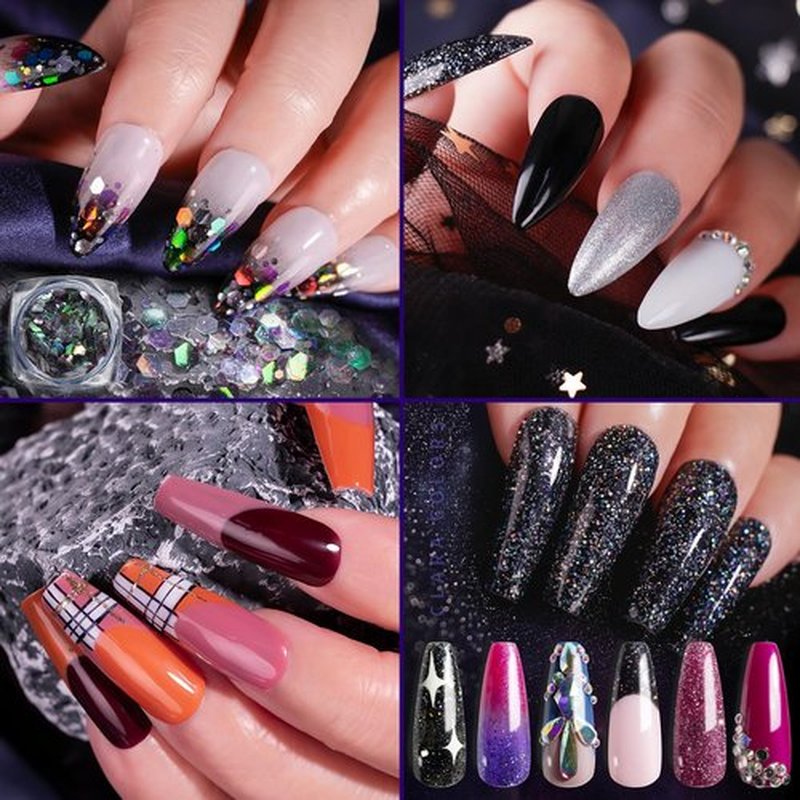 Clara Colors Gel Nail Polish,40 Colors Purple Green Pink Blue Black UV Gel Nail Polish Set and Base Top Coat with UV Light Set Kit , Soak off Gel Polish Nail Art For Women