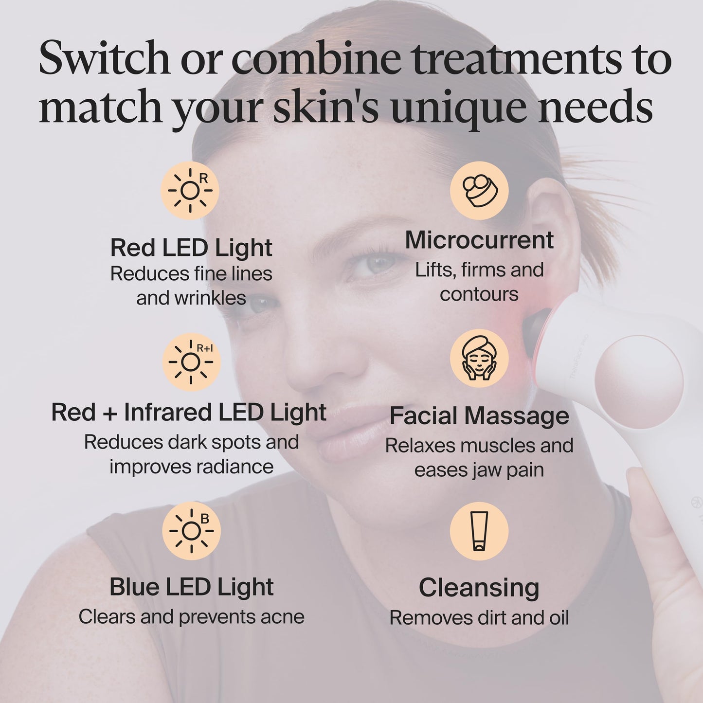TheraFace Therabody TheraFace PRO - Microcurrent Facial Device, 8-in-1 Compact Face Massager&Facial Sculpting Tool with Light Therapy for Skin Tightening, Anti Wrinkle, Anti Aging & Skin Care (Black)