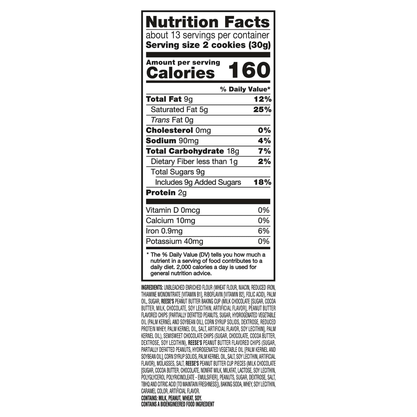 CHIPS AHOY! Reese’s Peanut Butter Cup Chocolate Chip Cookies, Family Size, 14.25 oz