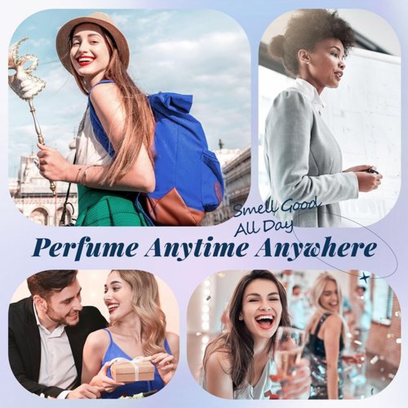 YIERSO 10ml Perfume Atomizer Travel Refillable,Bottom-Filling Fragrances Perfumes Bottle,Mini Cologne Dispenser, Portable Sprayer Pocket Size for Women Men Cruise Car Trip Gift 0.34oz (Blue-10ml)