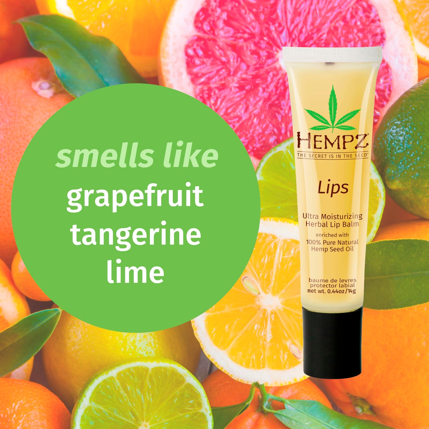 Hempz Original Lip Balm, 3-Pack, travel essential for dry cracked lips, ultra hydrating gloss, .44 oz