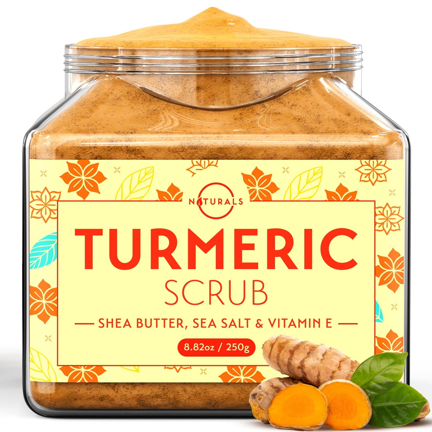 O Naturals Exfoliating Deep-Cleansing Face & Body Scrub. Anti-Cellulite Tones Helps Oily Skin, Acne, Ingrown Hairs & Dead Skin Remover