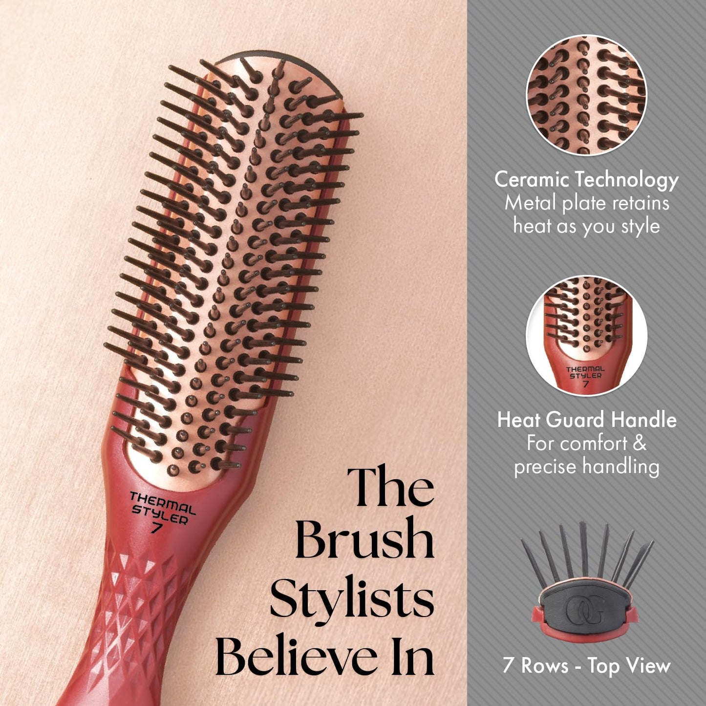 Olivia Garden HeatPro Round Thermal Hair Brush (not electrical)