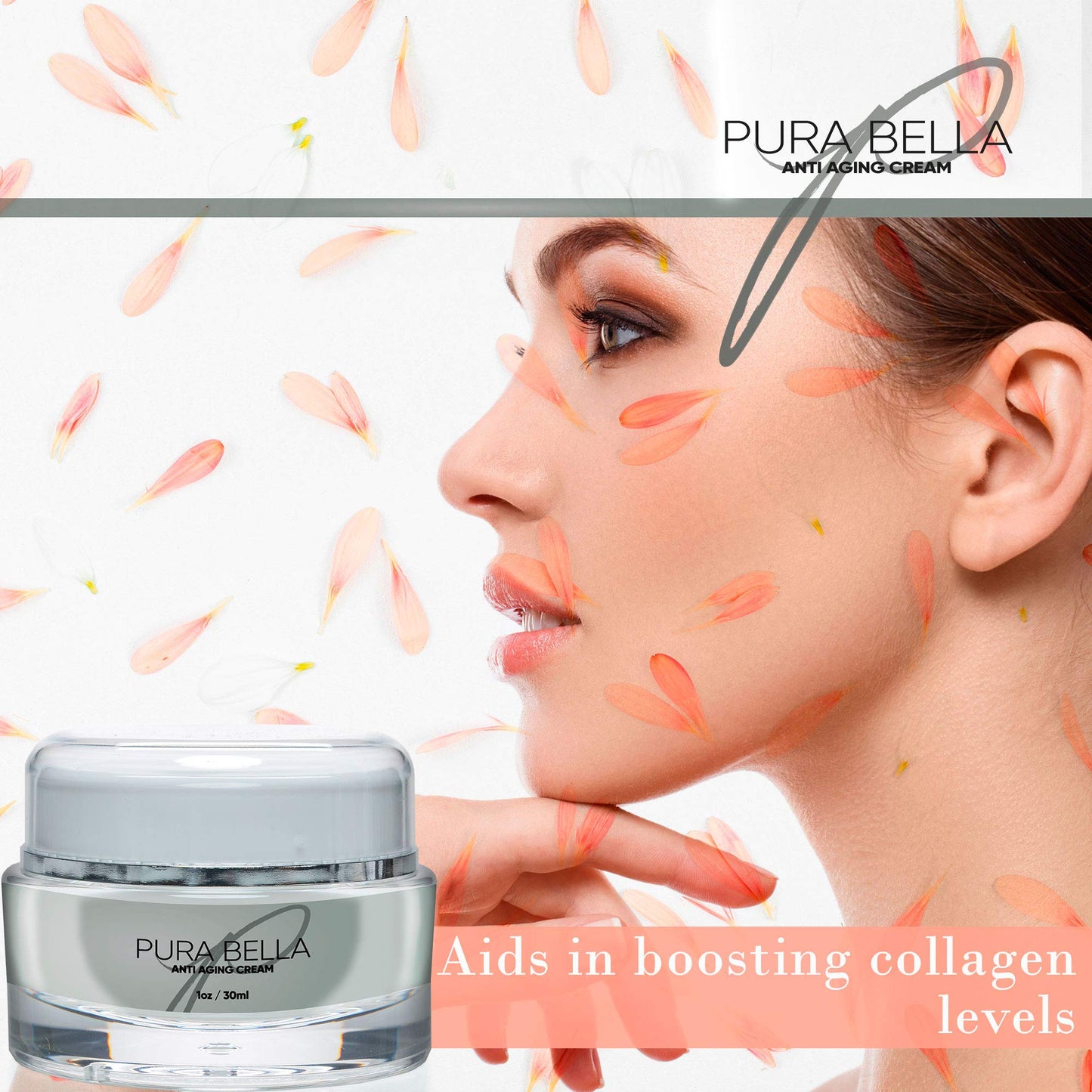 PURA BELLA Anti Aging Cream - Boosts Collagen & Elastin Production