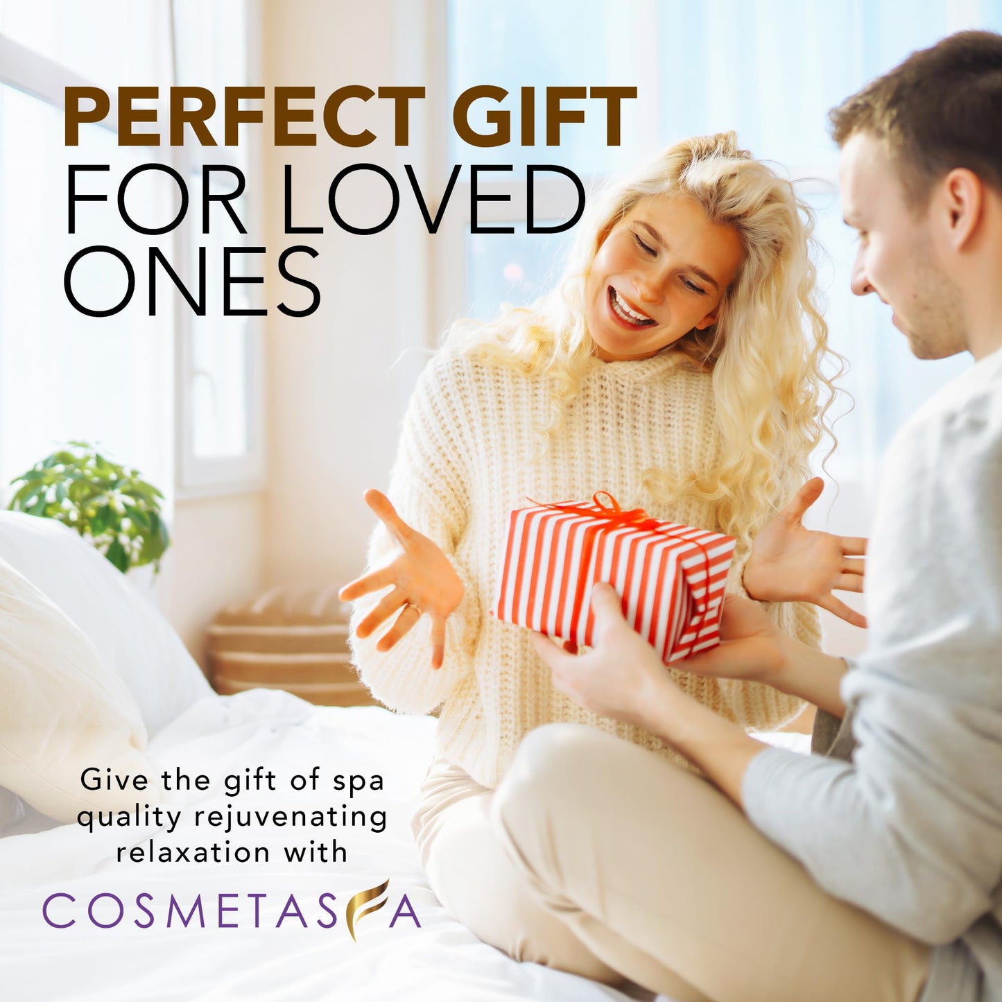 Cosmetasa Body Massage Oil Therapy Kit – Arnica & Lavender Oil for Relaxation and Sore Muscles – Includes Anti-Cellulite Oil, Roller Ball & Mitt for Firming Skin – Spa Gift Set for Women & Men