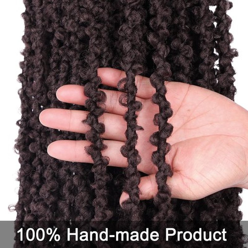 ZRQ 30 Inch Butterfly Locs Crochet Hair 6 Packs Distressed Faux Locs Crochet Braids, Pre looped Handmade Goddess Soft Locs Light Weight Crochet Locs for Women(6Packs,4#)