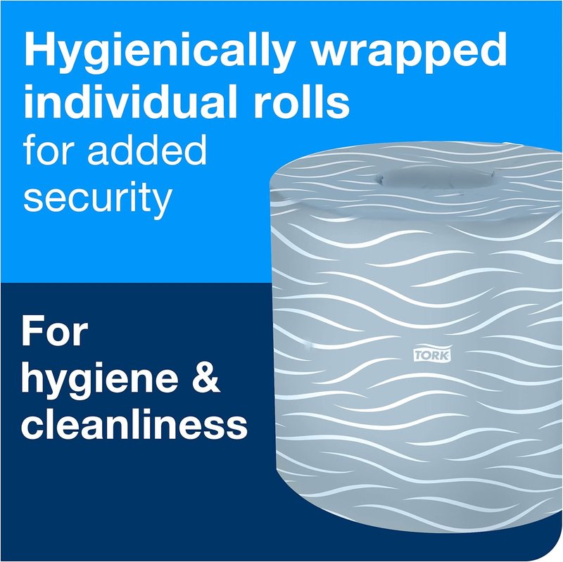 Tork Advanced Toilet Paper Roll - 2-Ply Soft Tissue, 80 Rolls | Compatible with T24 Dispensers, White, 500 Sheets