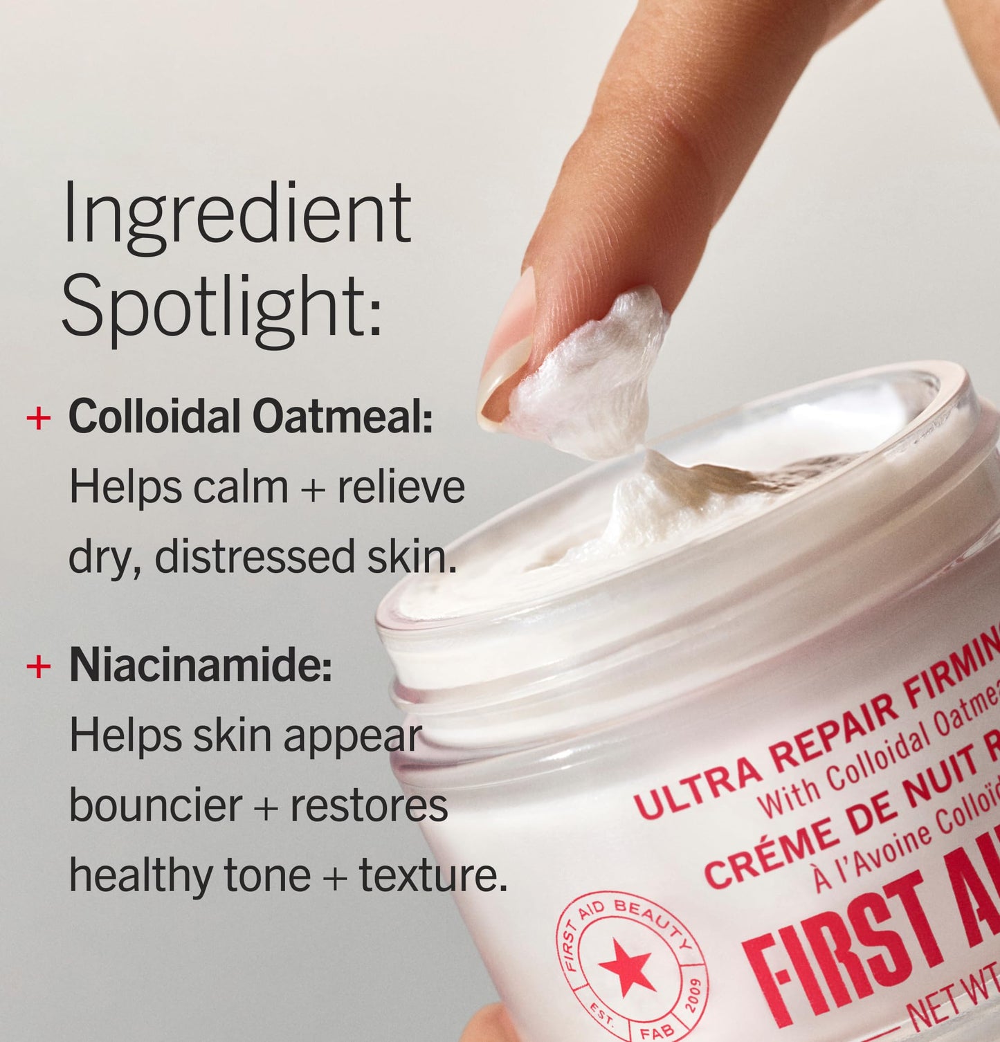 First Aid Beauty Ultra Repair Hydra-Firm Night Cream with Colloidal Oatmeal, Fragrance Free Anti-Aging Plumping Moisturizer to Hydrate & Reduce Fine Lines and Wrinkles, Sensitive Skin Safe, 1.7 oz