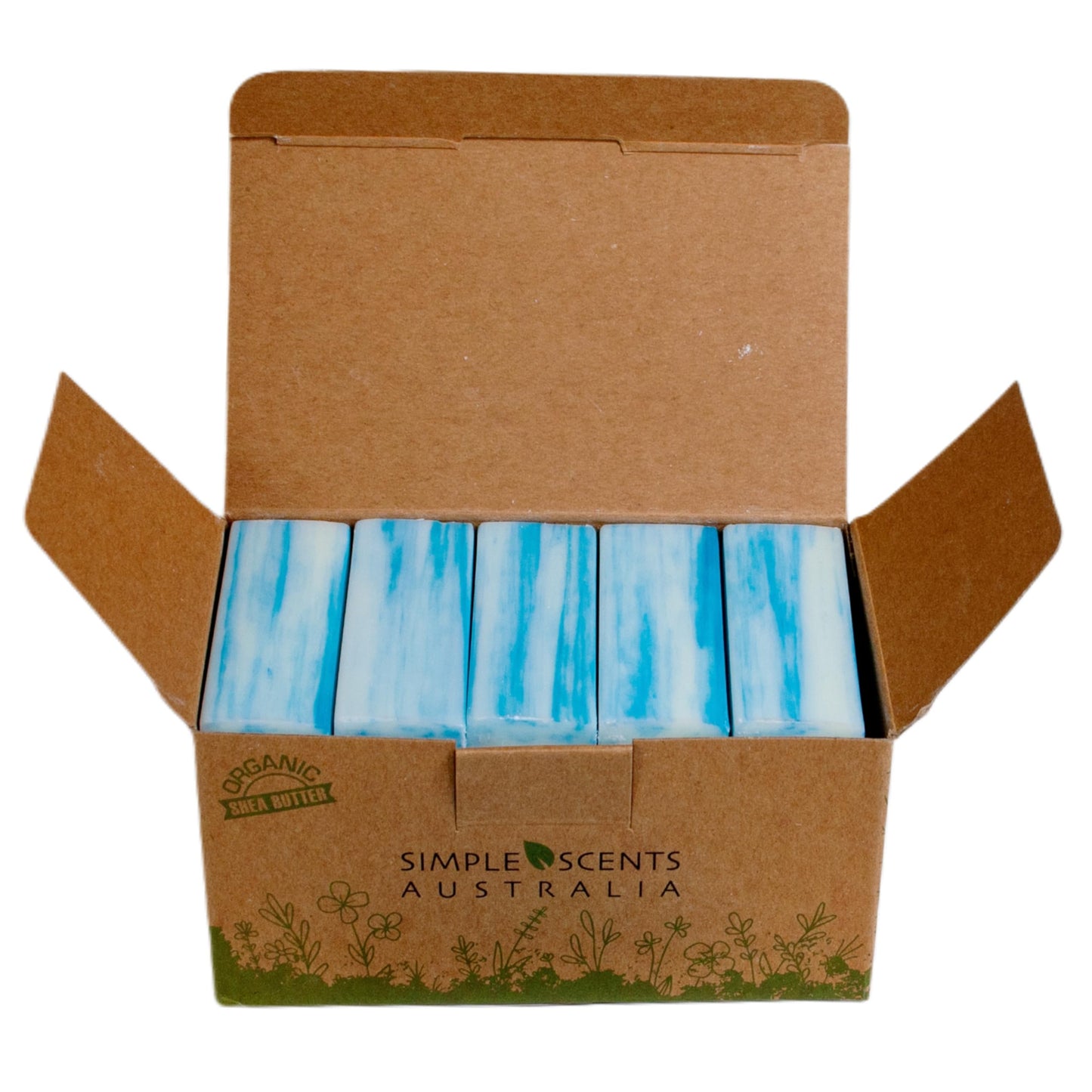 Simple Scents Australia Ocean Breeze Scented Natural Soap Bars (5 Bars), 3.5oz Moisturizing French Triple Milled Soap Bars Enriched with Shea Butter - Pure Plant Oil Bath & Body