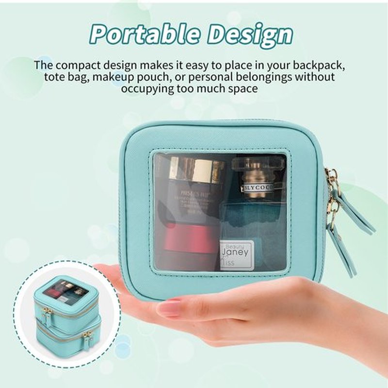 LONEDREAM Clear Cosmetic Bag Mini Big Makeup Bag Stuff Bag Women Clear Pouch Cosmetics Bags Zipper Cute Pouches Make Up Travel Toiletry Essentials Preppy School Purse Organizer Bags