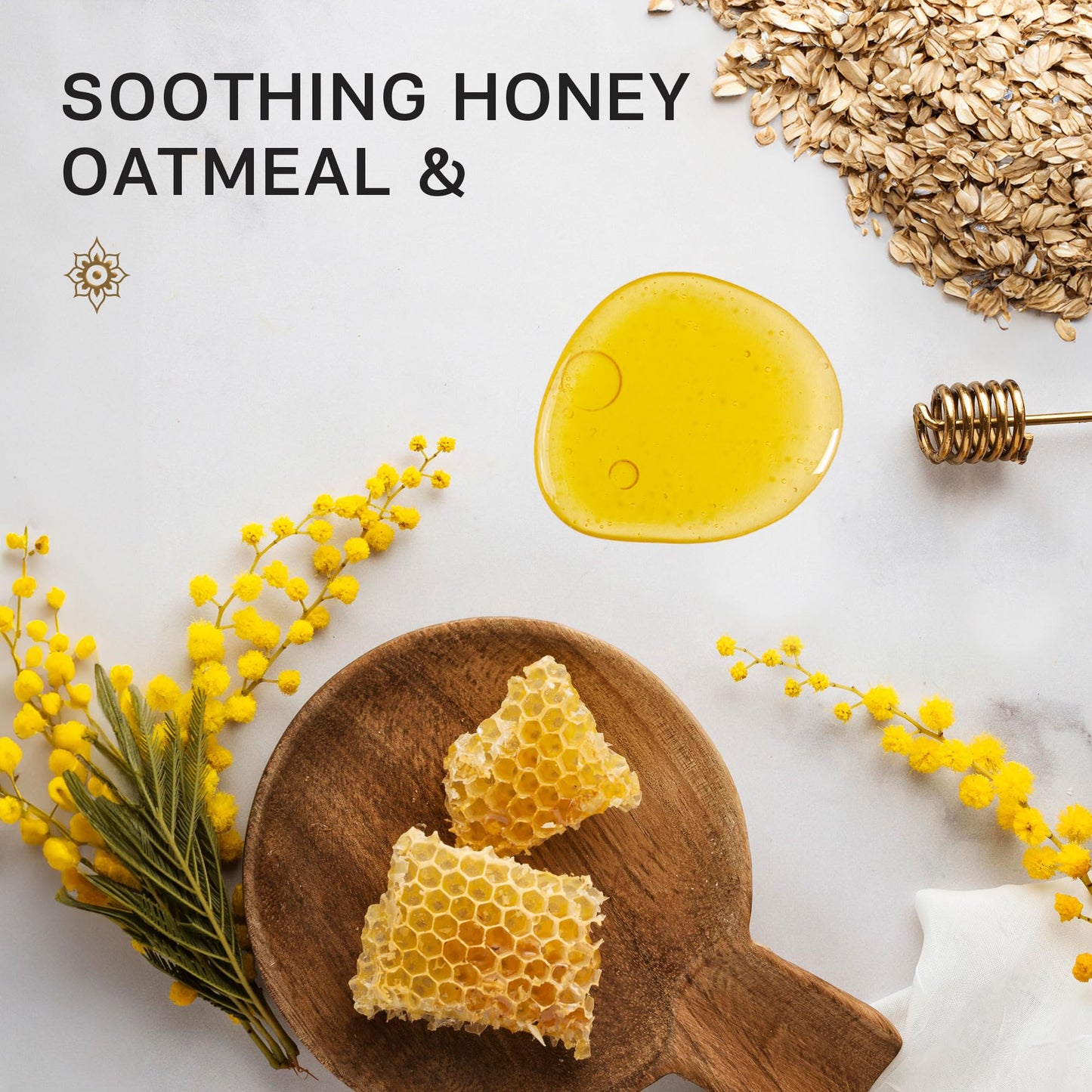 AUTHENTIC BATH & SOAP Organic Honey & Oatmeal Body Wash – Moisturizing Mens Body Wash & Body Wash for Women with Vitamin E & Hyaluronic Acid | Gentle for Sensitive & Acne-Prone Skin | 16.9 Fl Oz