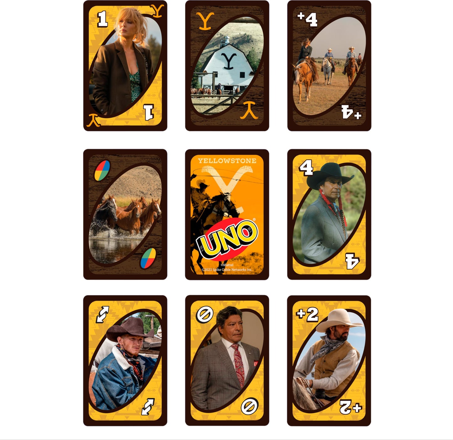 Mattel Games UNO Yellowstone Card Game for Kids, Adults, Families & Parties with Deck & Special Rule Inspired by The TV Show