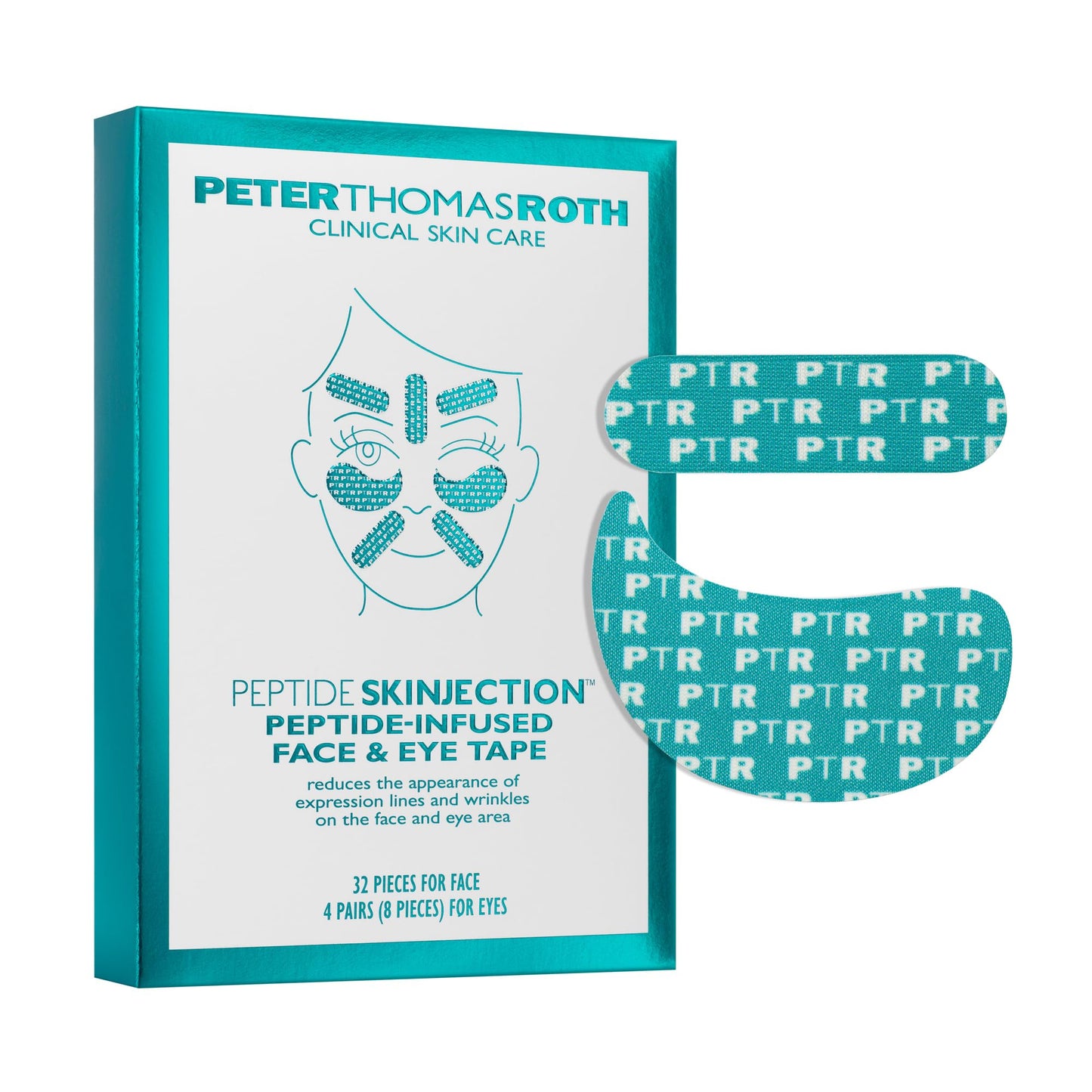 Peter Thomas Roth | Peptide Skinjection™ Peptide-Infused Face & Eye Tape | Face Tape For Wrinkles and Aging Skin | Peptide Face Tape
