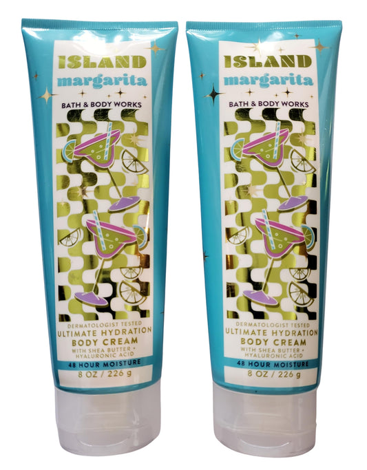 Bath & Body Works Women's Island Margarita Ultimate Hydration Body Cream 8 Ounces Pack of 2