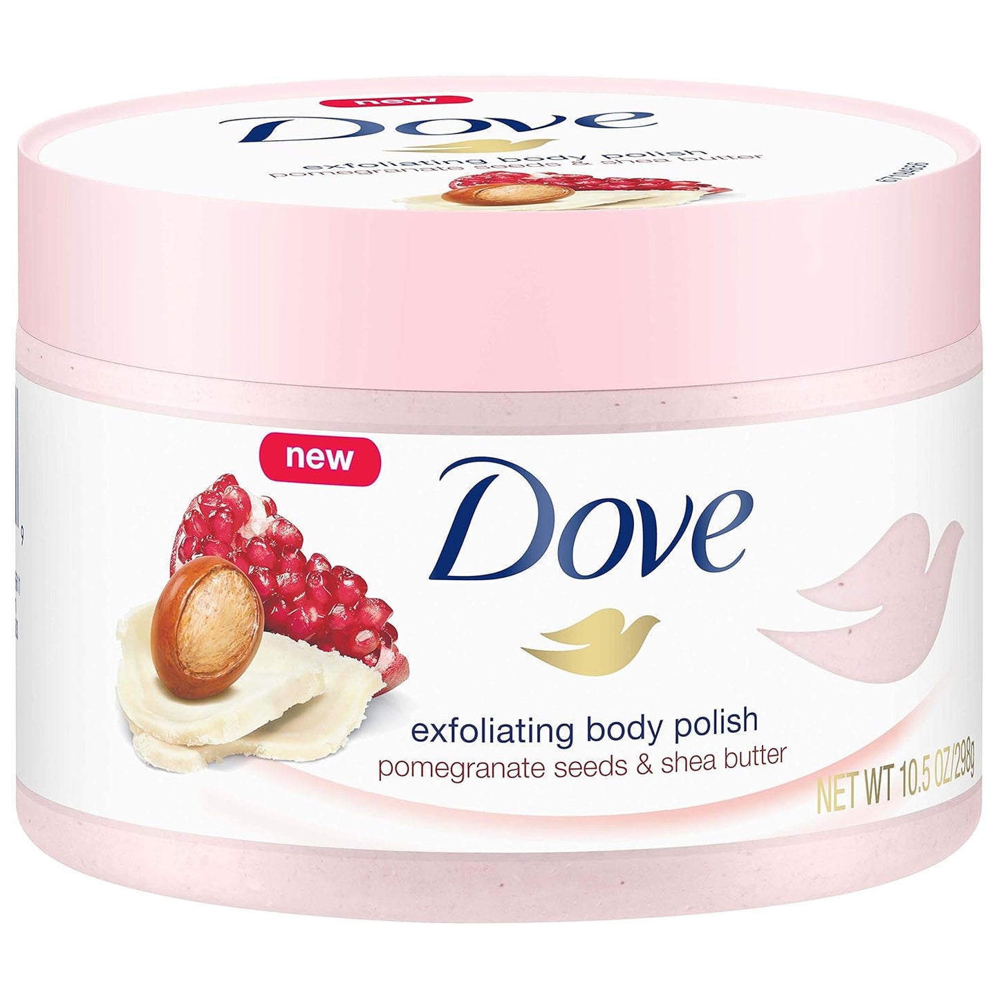 Dove Exfoliating Body Polish Scrub with Almond & Mango Butter - 10.5 oz (4 Count) for Dry Skin