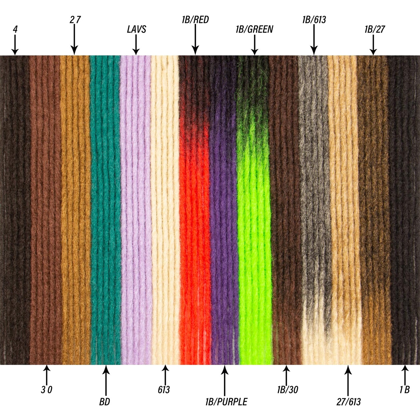 Double Ended Dreadlock Extensions 0.6CM Diameter Synthetic Hair 24Inch 30Strands Reggae Braids Hip-hop Style(Double Ended 30trands,613)
