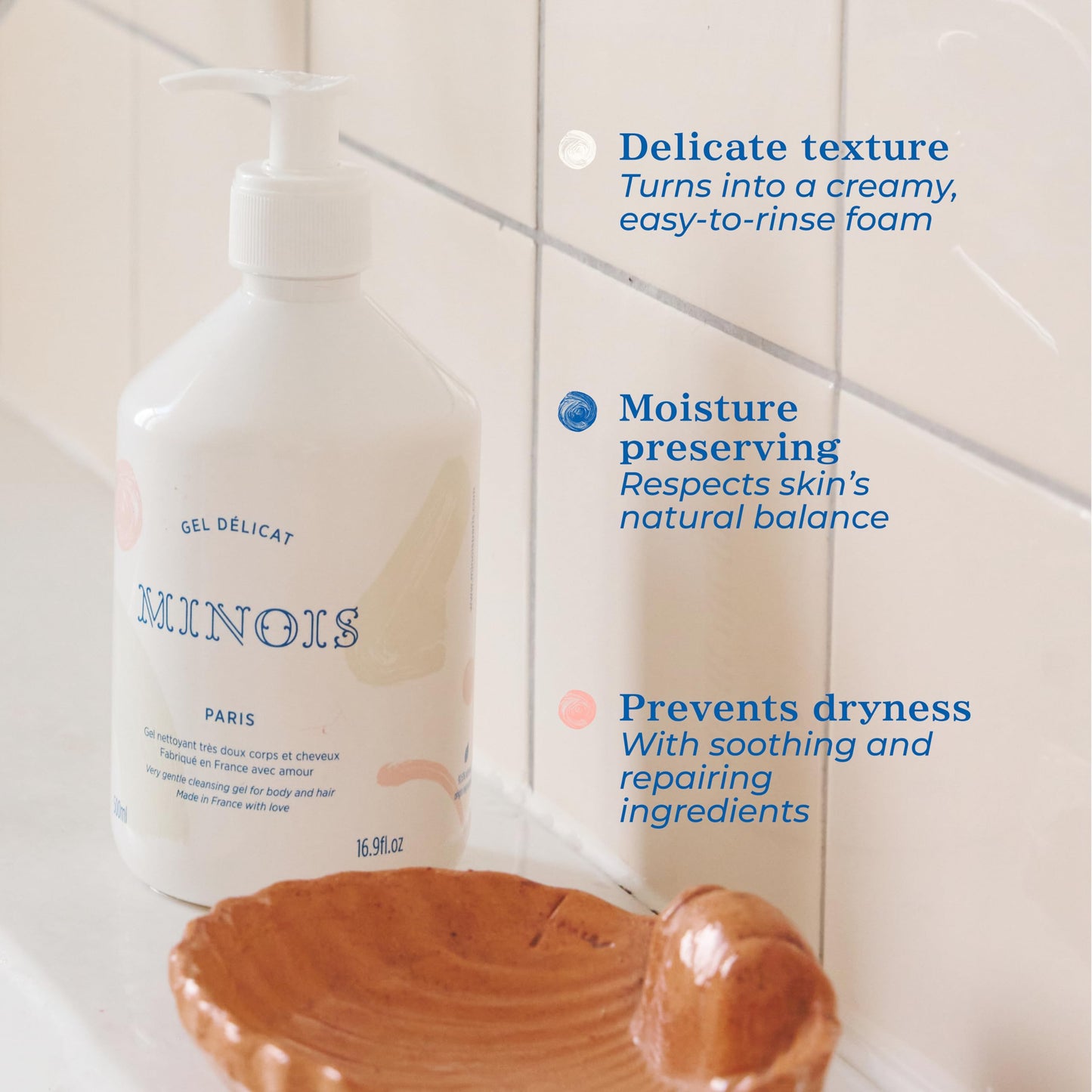 MINOIS PARIS Safe Baby Wash and Shampoo Premium French - 16.91 fl oz