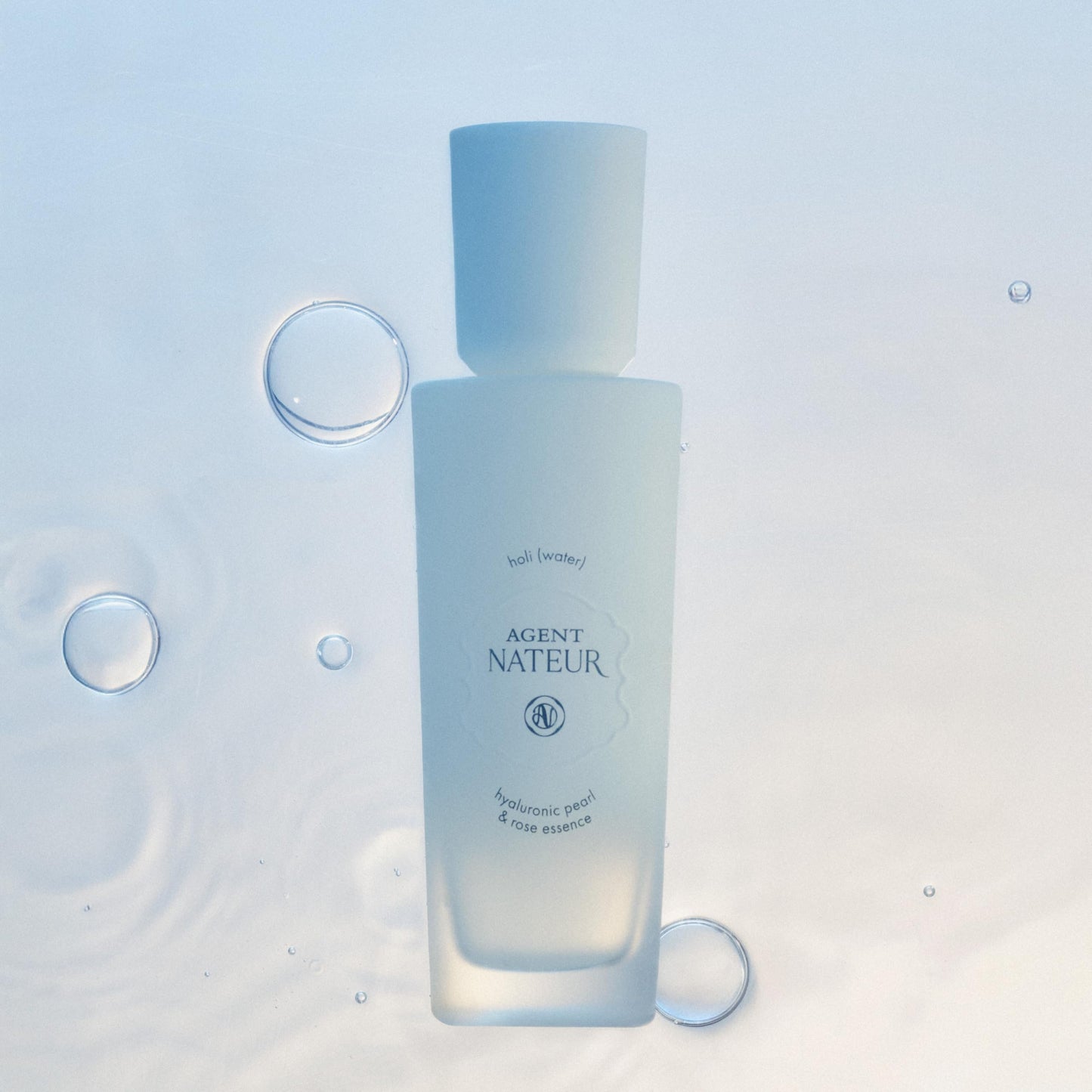 Agent Nateur - holi (water) Natural Pearl + Rose Hyaluronic Essence | Plump, Moisturize, Protect | Luxury, Non-Toxic Clean Skincare (3.4 oz | 100 ml)