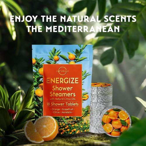 Shower Steamers Aromatherapy - Birthday Gifts for Women - Shower Bombs Aromatherapy, Spa Day Essentials, Relaxation Spa Gifts - Self Care Unique Gifts for Women and Men (Citrus 18 Count)